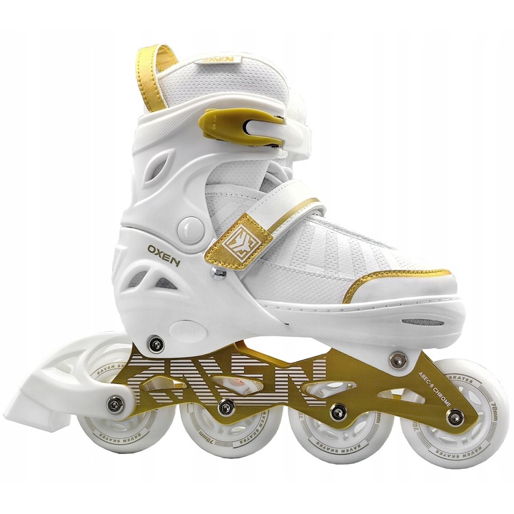 Role Regulabile Raven Alb/Auriu 34-37