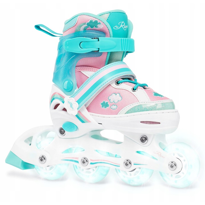 Rolki Regulabile Zoya 34-37, RAVEN, 70mm, LED, 21,5x24cm