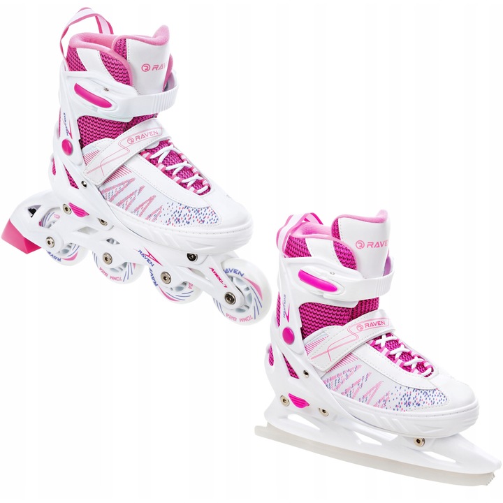 Rolki 2w1 RAVEN Grace LED, rozmiar 28-32, 64mm, 18,5x21cm