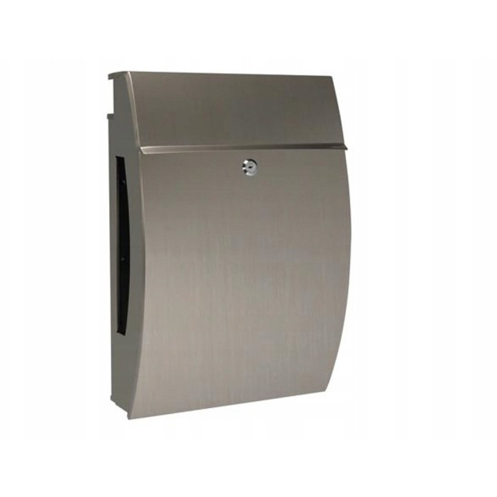 Пощенска кутия Perel NYC инокс, 2 ключа, 32.3x47.5x15см