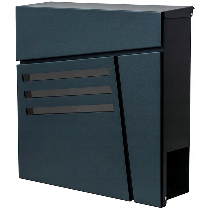 Cutie postala Verda SN3683, antracit, 37x37x10,5cm, cu suport pentru gazete