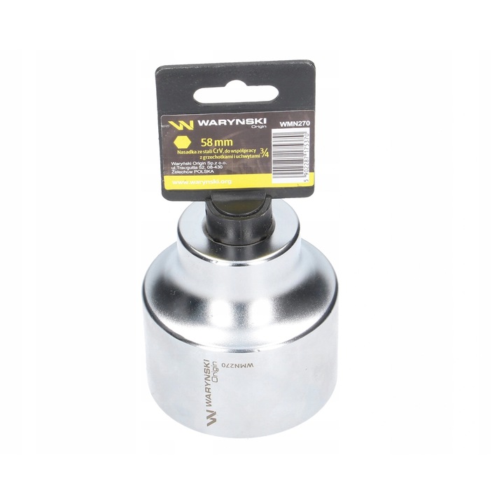 Cheie cu nasada sesciocata 3/4", Warynski, 58 mm