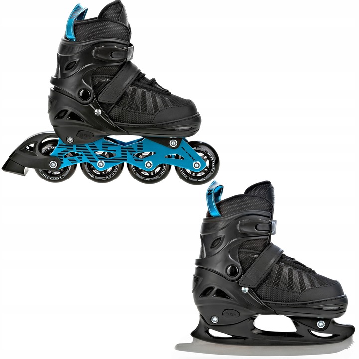 Rolki 2w1 RAVEN Oxen 34-37, 21cm-23,5cm, 72mm, multicolor