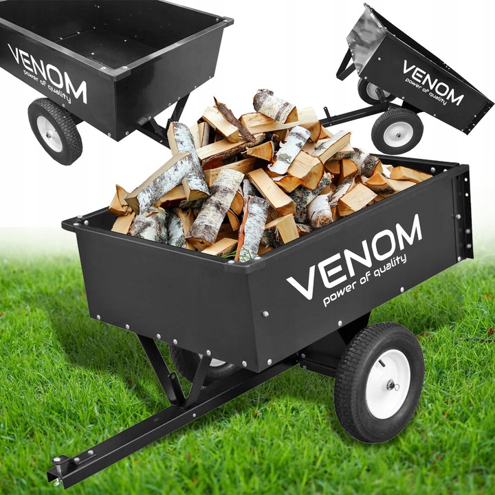 Venom utánfutó 160 kg, méretei 103x77x22 cm, traktorhoz és fűnyíróhoz