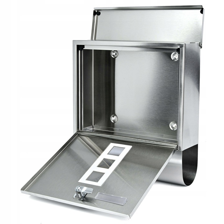 Cutie postala Verda, argintie, 10x30,7x34cm, set cu 4 colturi de montaj