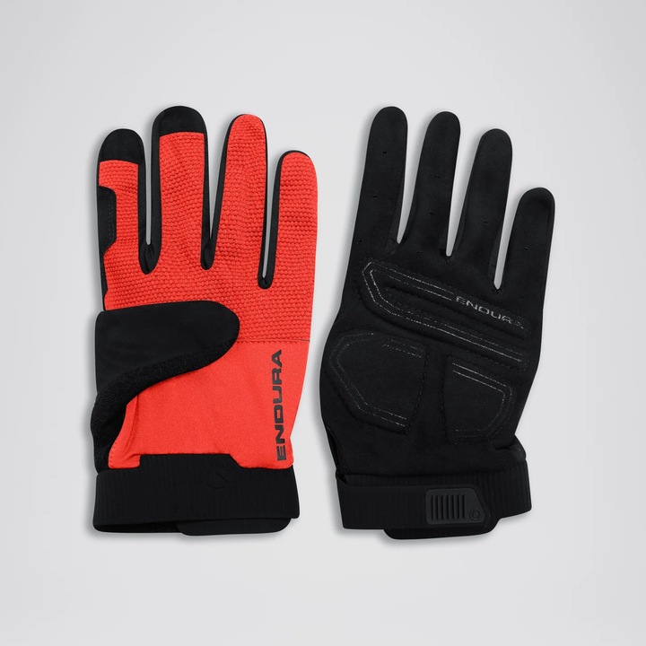 Endura LOOP FULL FINGER GLOVE kerékpáros kesztyű, piros színű, S méret