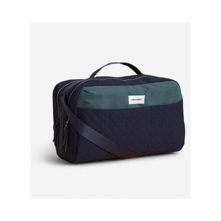 Geanta pentru echipamente calarie Fouganza 22 l, compartimente mici, forma practica, negru