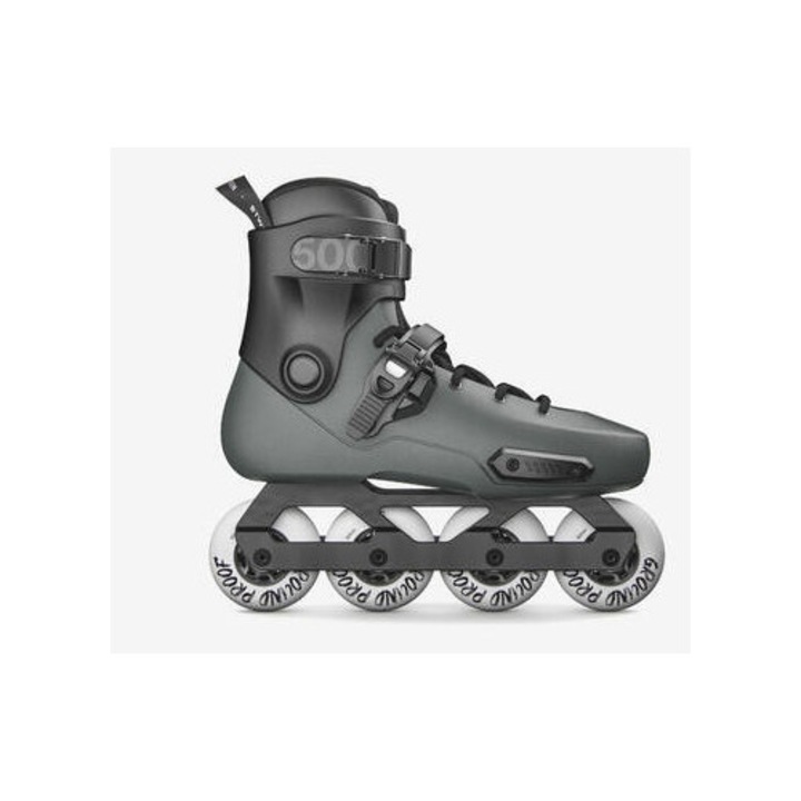Rolki Oxelo Freeskate Hardboot MF S 500, universale, cu frana, marime adult.