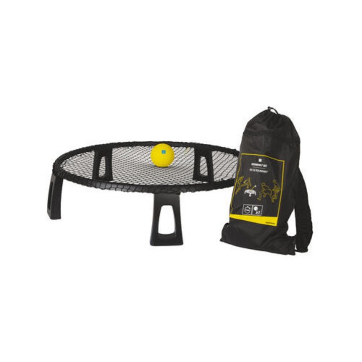 Roundnet játékszett 4 személyes, 90cm-es hálóval, labdával, hátizsákkal, 1,8kg