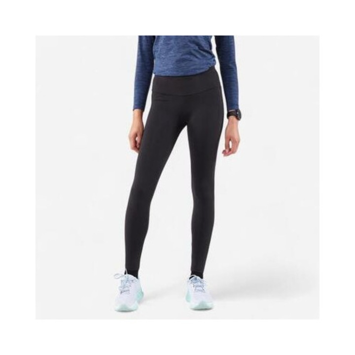 Colanti sport KIPRUN, model Run 500 Warm, captusiti, negru