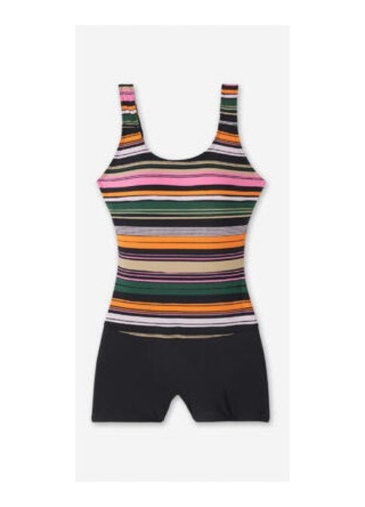 Costum de baie dama Nabaiji, dintr-o singura piesa, cu sort, multicolor