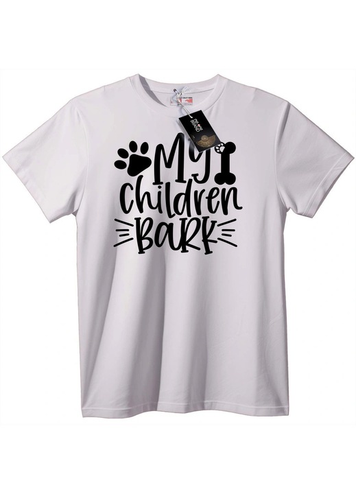 Póló: A gyerekeim ugatnak, Fehér