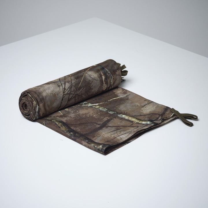 Plasa de camuflaj Solognac, 1.4 m x 2.2 m, model camuflaj arboricol, set cu husa de transport