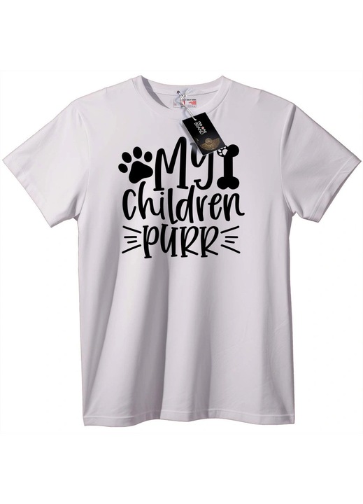 Póló A gyerekeim dorombolnak, Fehér