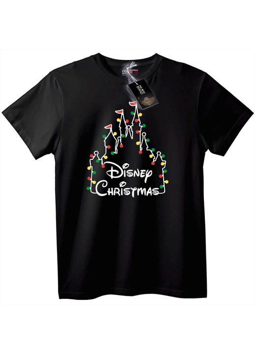 Disney Karácsonyi kastély póló, Fekete