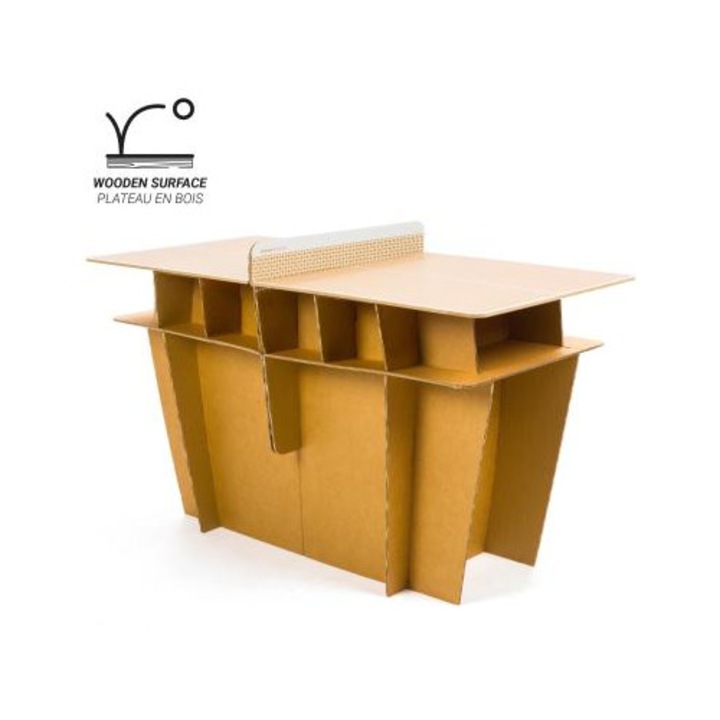 Pongori PPT 100 Small Indoor asztalitenisz asztal, 137x65x76cm, 7 elemes, 2 fa asztallap