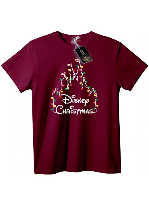 Disney Karácsonyi kastély póló, Bordó