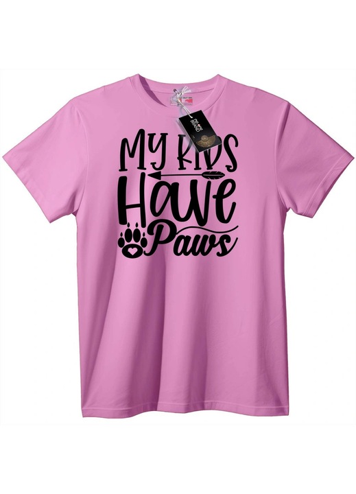 Póló A gyerekeimnek mancsai vannak, Candy Pink