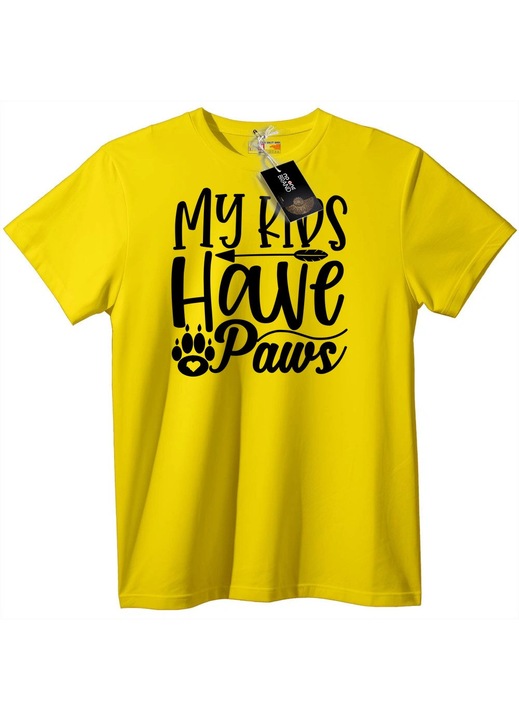 Póló A gyerekeimnek mancsai vannak, Sárga