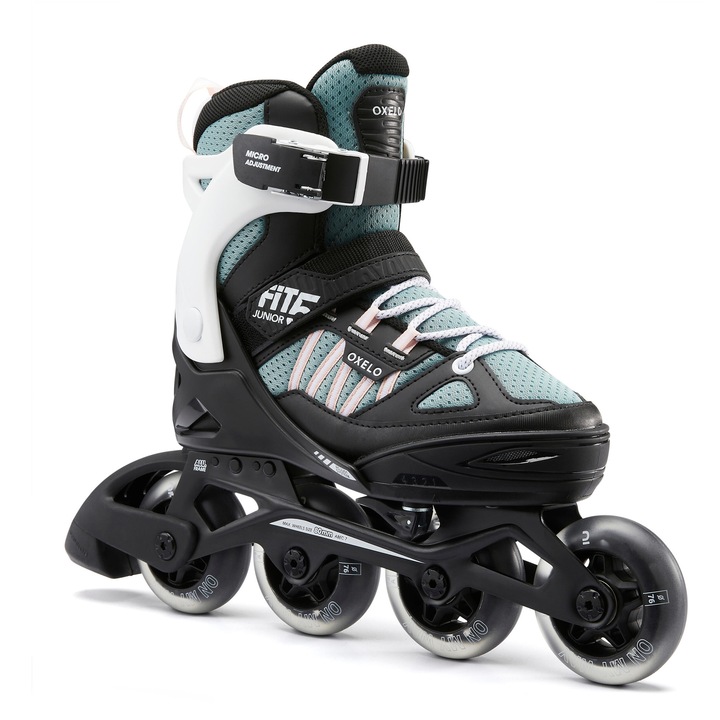 Rolki pentru copii, Oxelo FIT5, 3 etape de ajustare, culoare multicolor, marimi 32/35, 35/38, 38/41