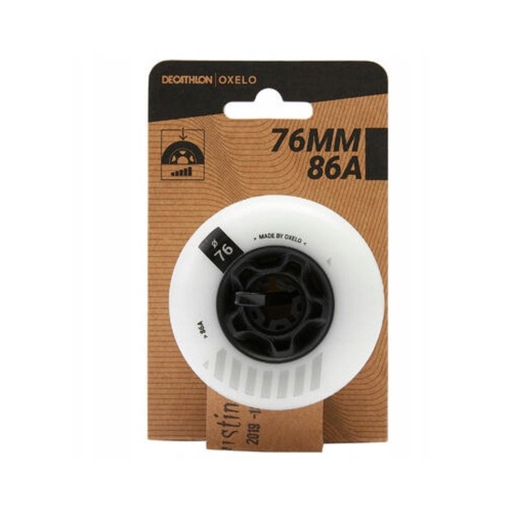 Комплект 4 колела Oxelo 76mm 86A за свободен стил, многоцветни