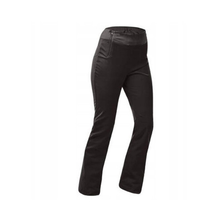 Pantaloni sport dama Wedze, impermeabili, ajustati, negru, softshell