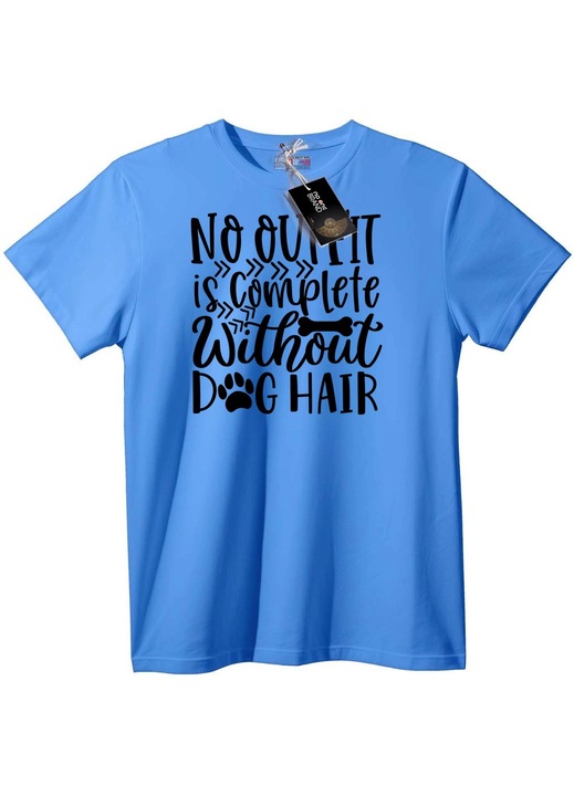 Póló. Kutya szőr nélkül a ruha nem teljes., Világoskék