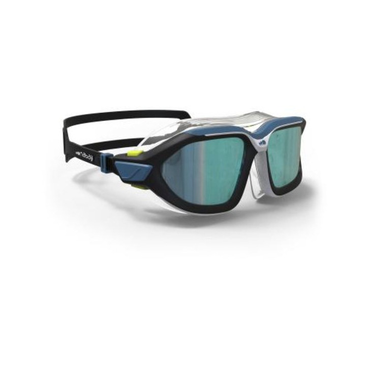Ochelari de inot Nabaiji 500 Active L, panoramica, lustrata, antizgari, neagra