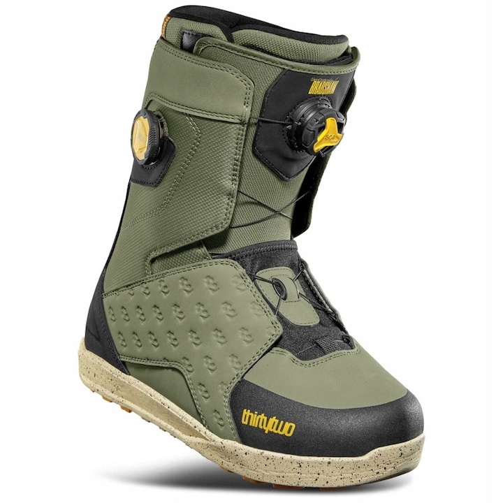 Buti snowboard barbati ThirtyTwo Lashed Double Boa Bradshaw, verde (Olive/Black), 45,0