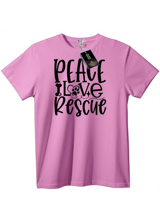 Póló: Béke, szerelem, megváltás, Candy Pink