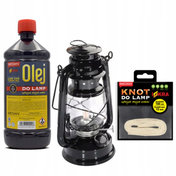 Set lampa Sedan, 24cm, ulei ISKRA 1L, bumbac 100cm