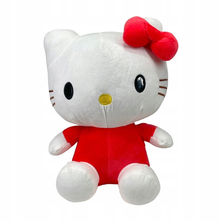 Maskota Pluszowa Hello Kitty, rochie rosie, 38x30x20 cm