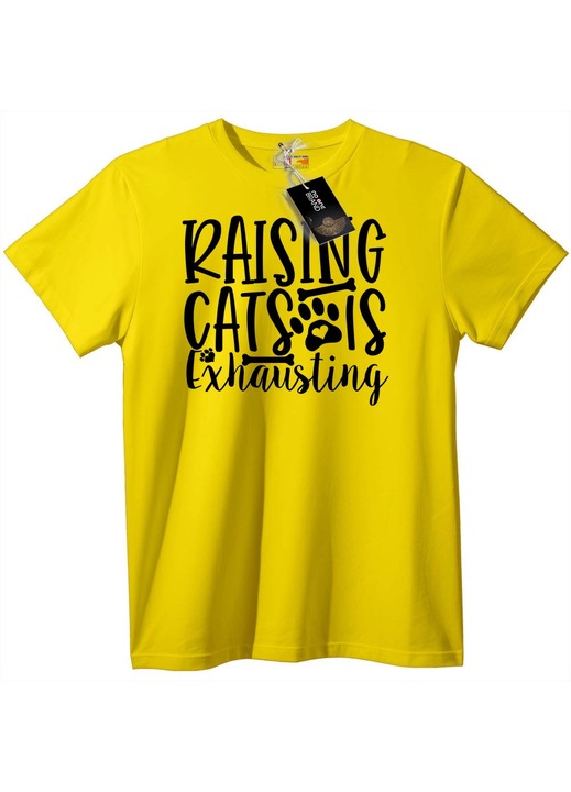 Póló A macskanevelés kimerítő, Sárga