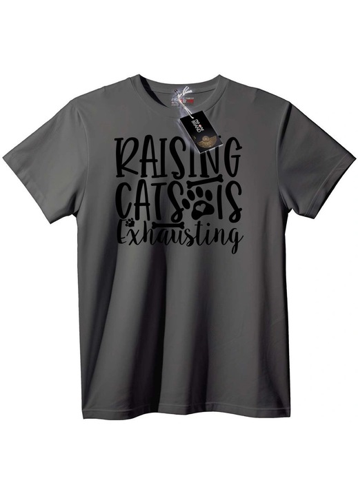 Póló A macskanevelés kimerítő, Szürke