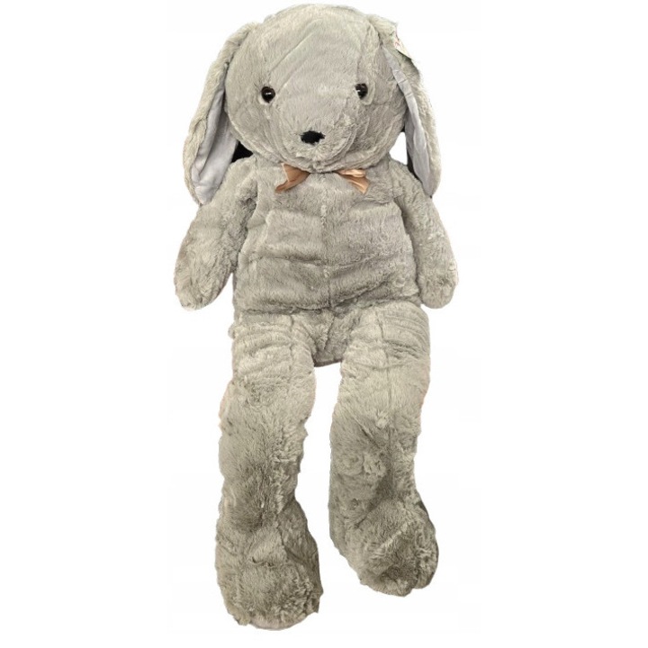 Plusz, Elefun, iepure gri, 100 cm, 100% poliester, prietenos pentru copii