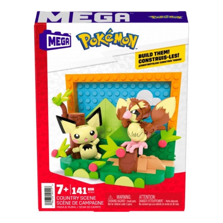 Set de constructie Mega Construx Pokemon, 141 elemente, multicolor, pentru copii de peste 7 ani