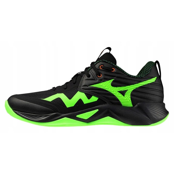 Pantofi Mizuno Wave Momentum Pro Barbati pentru volei, negru\verde