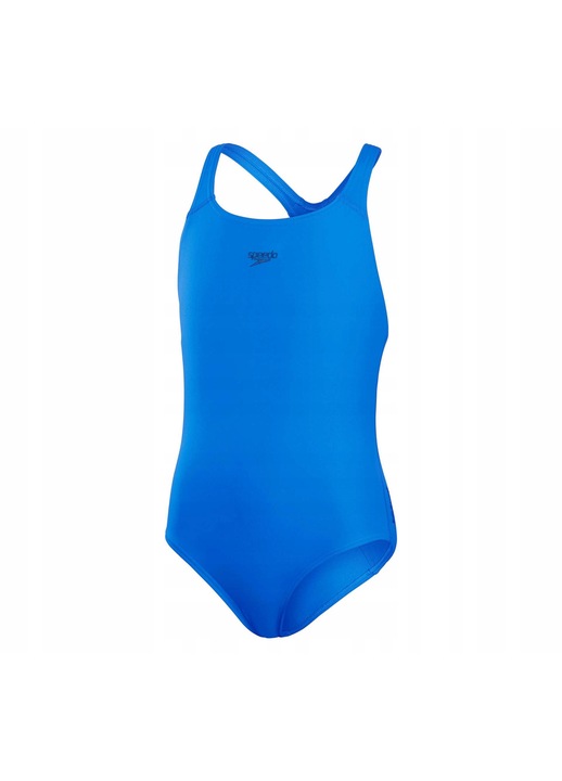 Бански костюм Speedo Eco Essential Endurance+ Medalist, син, за момичета, еластична материя