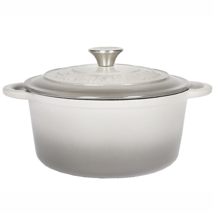 Garnet emaliat din fonta, 3,8L, 24cm, rosu-bej, set