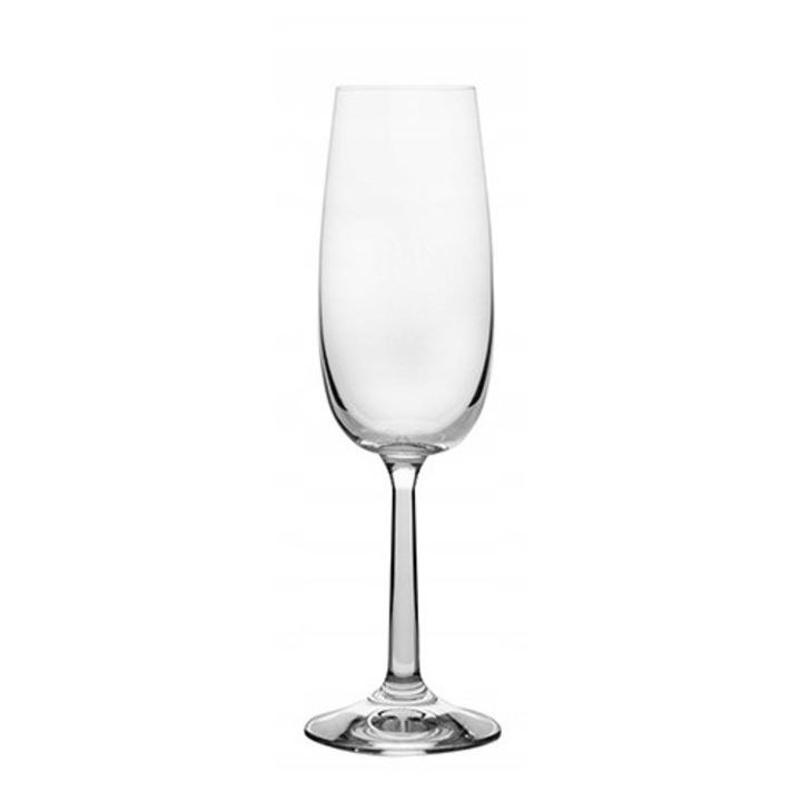 Set pahare sampanie Krosno Pure 170ml 6 bucati, sticla, design elegant, rezistente la zgarieturi
