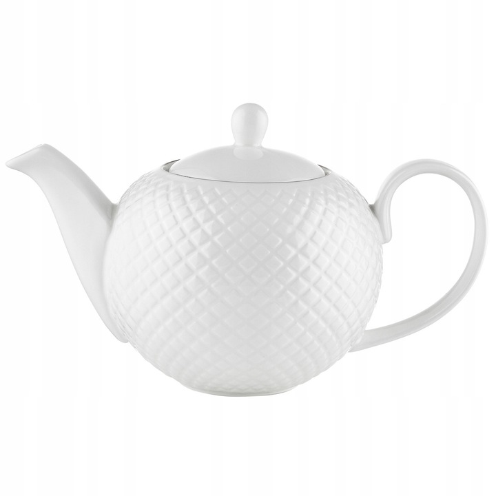 Florina Tiffany Platinium 1L fehér porcelán teáskanna, elegáns design, foltálló