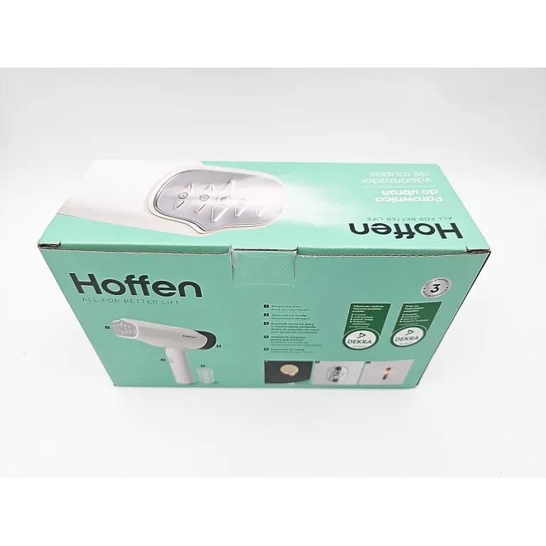 Parownica do ubran Hoffen 1200 W, 130 ml, temperatura 98C, alba