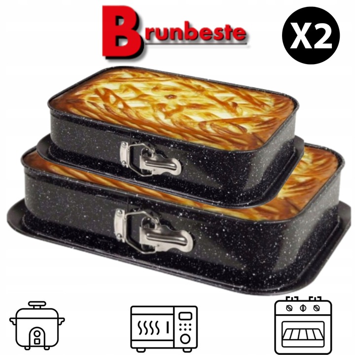 Set tavi copt Brunbeste, metal, 2 piese, dimensiuni variate, lavabile in masina de spalat vase