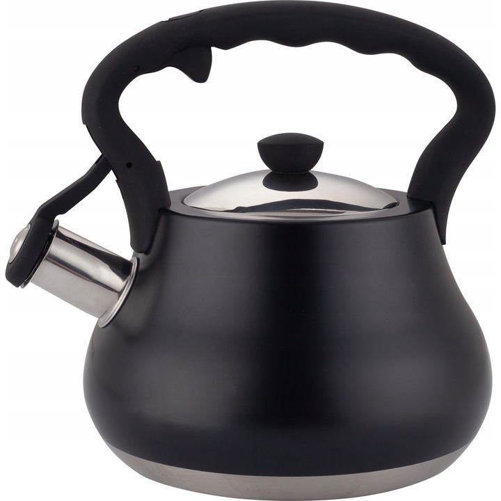 Ibrik, Silesia Emalia, 3L, inox, fekete