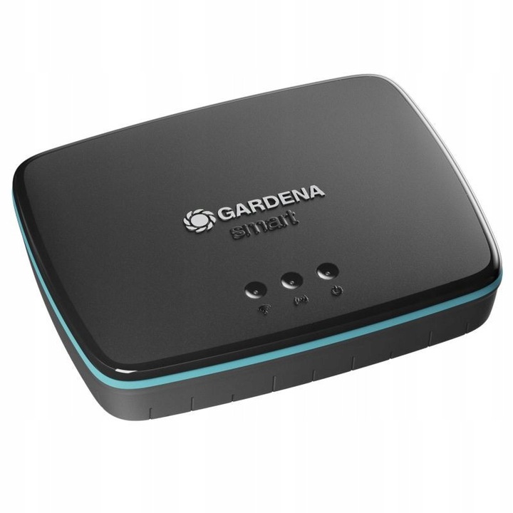 Gateway smart Gardena 19005, conectivitate Wi-Fi/LAN, alimentare 5V, dimensiuni 57x128x58mm