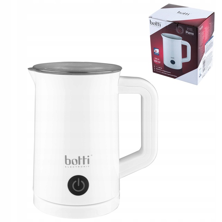 Spieniacz de lapte Botti Piano 500W, alb, 300ml