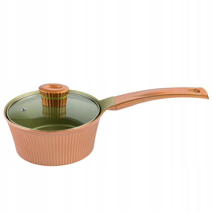 Florina Modi 18 cm 1,7 l alumínium lábas, fedővel, arany, többszínű