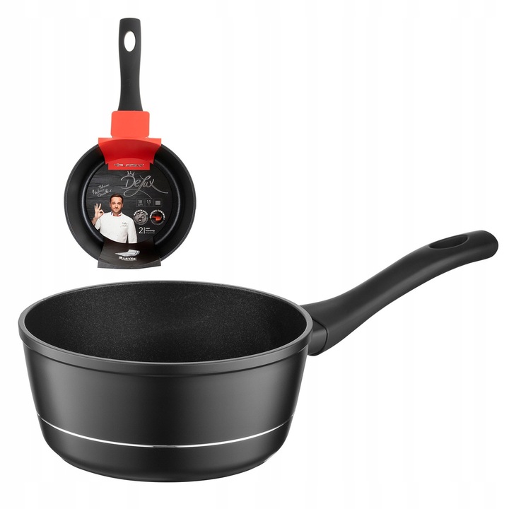 Florina Delux alumínium lábas 18cm 1.5L fekete indukciós