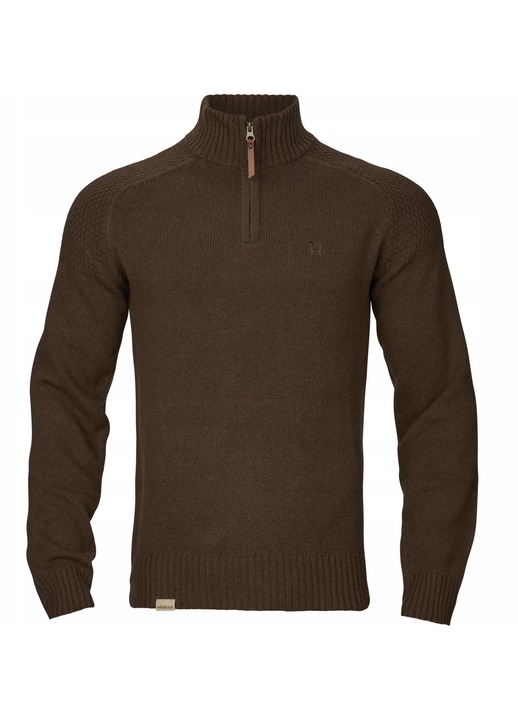 Pulover sport Harkila Vincent, half zip, maro, bumbac, 3XL INTL