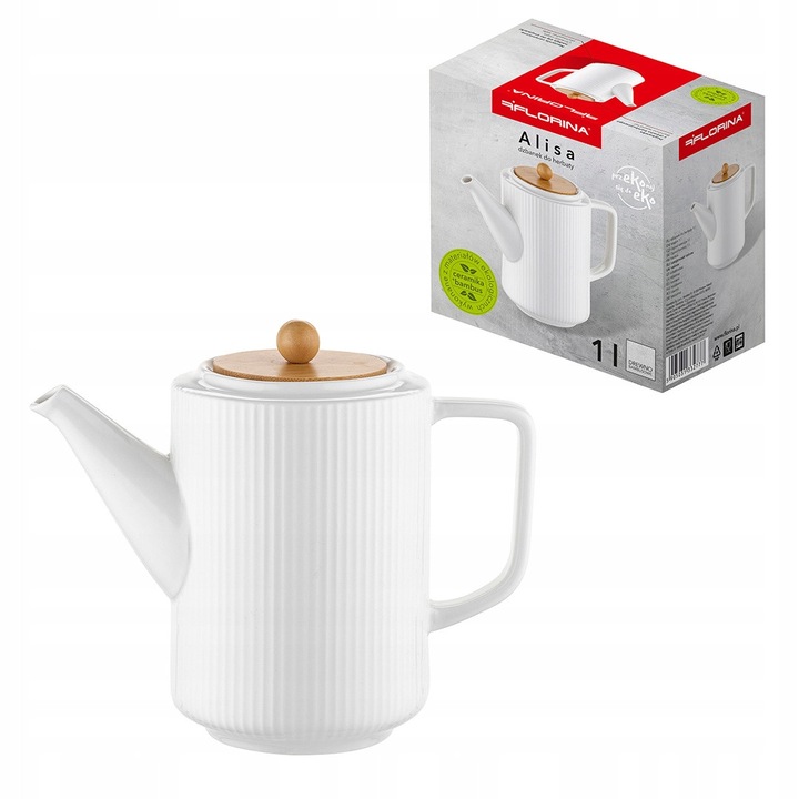 Ceainic Florina Alisa 1L Porcelan alb